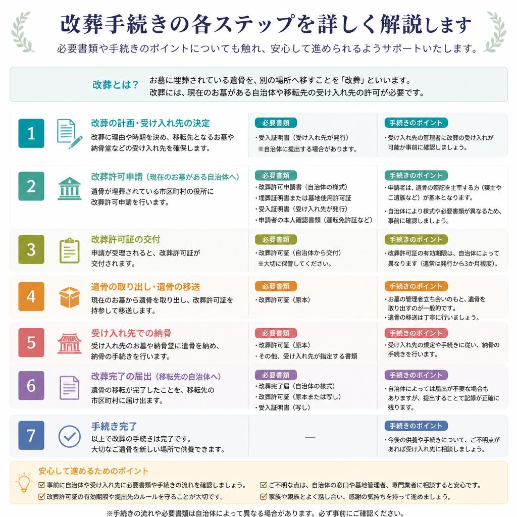 4. 改葬手続きの流れ
